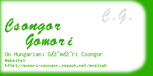 csongor gomori business card